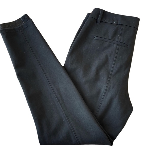 WHBM Black / Gold Brocade Ponte Jacquard Mixed Skinny Pants Size 0L - Picture 8 of 13